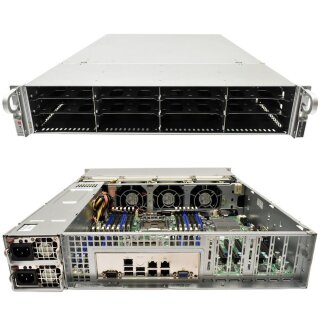 Supermicro CSE-826 2U Rack Server Mainboard X9DRi-LN4F+ Rev 1.20A BPN-SAS2-826EL1 2x Kühler 2x Netzteil