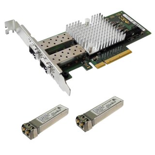 Fujitsu Primergy Dual-Port 10GE PCIe x8 D2755-A11 GS1 GS2 GS3 2x Mini GBIC FP