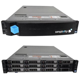 simplivity Omnicube CN-2200 2x E5-2650 V2 8C 2.60GHz 384GB RAM PC3 880GB SSD 6TB HDD H310 H710 Server Accelerator Rails