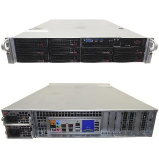 Supermicro CSE-829 2U Rack Server Mainboard X9DAX-7F-HFT 2x E5-2687W V2 CPU 64GB RAM