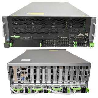 Fujitsu RX600 S6 Server 4x E7-4807 6 C 1,86GHz 128 GB RAM no HDD 8x SFF 2,5 SAS 6G