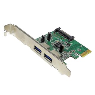 HP 2-Port USB 3.0 Super Speed PCI-Express x1 Schnittstellenkarte SP# 608151-001