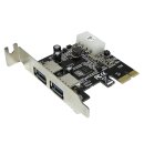 Digitus 2-Port USB 3.0 Super Speed PCI-Express x1 Schnittstellenkarte 1433