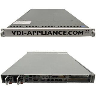 VDI-APPLIANCE Supermicro CSE-119 1U Rack Server Mainboard X8DTU-6F+ 2x Intel Xeon E5645 CPU 32GB RAM 2x 128GB SSD 10 Bay 2.5 Zoll