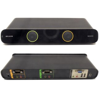 Belkin OmniView S0H0 KVM 2 Ports Switch with Audio F1DS102L