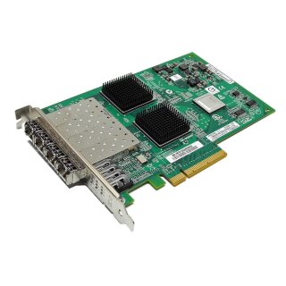QLogic QLE2564-NAP FC Quad-Port 8Gb PCIe x8 Network Adapter NA 111-00481+B0, 111-00481+C0 FP 4xGBIC