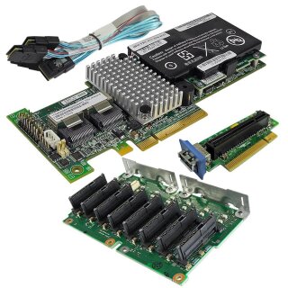 IBM ServeRAID M5015 6 Gb/s RAID Controller 46M0851 +BBU +2x Kabel + Backplane