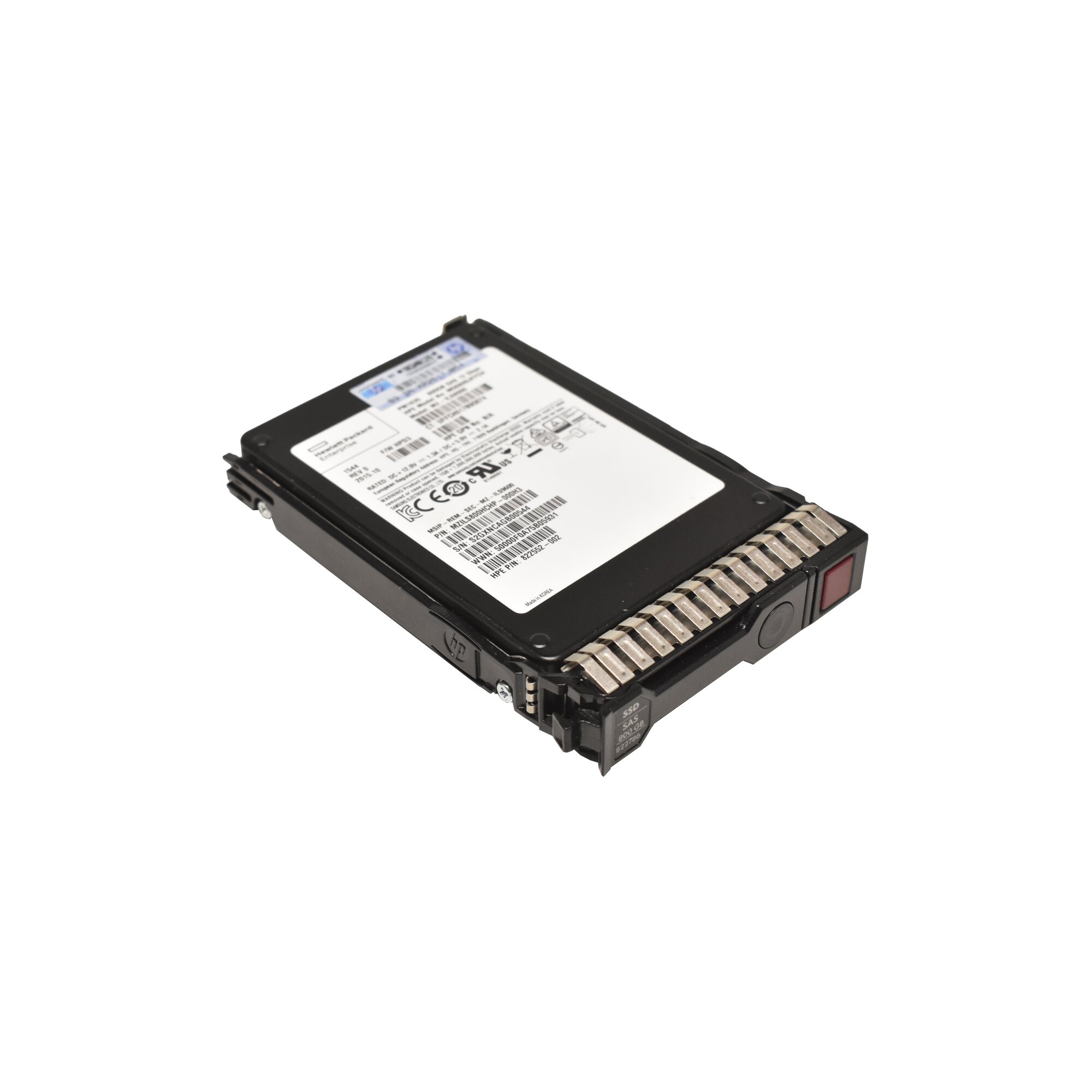 HP 800 GB 2.5“ 12Gbps SAS SSD MO0800JFFCH 822786 MZ-ILS8000 + Rahmen ...