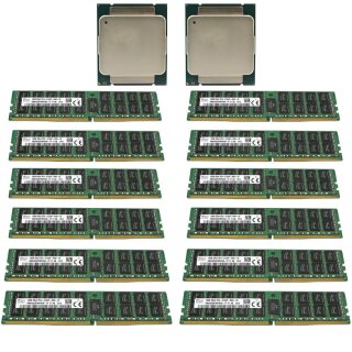 12x SKhynix 16GB 2Rx4 PC4-2133P DDR4 RAM 2x Intel Xeon E5-2630L V3 20 MB Cache 1.8 GHz 8 Core FCLGA2011-3 SR209