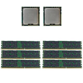 6x Samsung 4GB 2Rx4 PC3-10600R CL9 Server RAM DDR3 2x Intel Xeon E5620 CPU Quad-Core 2.40 GHz 12MB Cache SLBV4 FCLGA1366