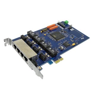 Junghanns QuadBRI 2.0 PCI Express ISDN - VoIP Netzwerkkarte HFC-4S für Linux