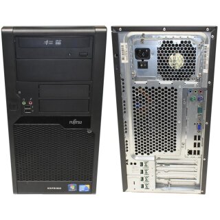 FUJITSU ESPRIMO P5731 E-STAR5 Desktop PC Intel 2 Duo E7600 CPU 4GB RAM 500GB HDD DVD-RW Windows 10 Pro