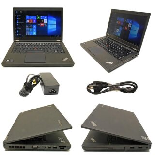 Lenovo ThinkPad T440p 14 Zoll 1366 x 768 i5-4300M CPU 8GB RAM 128GB SSD DVD-RAM Keyboard DE Win10