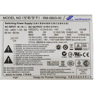 FSP VITA BD 850W 80PLUS Bronze ATX3.1 Non-modular Power Supply FSP VITA BD 850W 80PLUS Bronze ATX3.1 Non-modular Power Supply