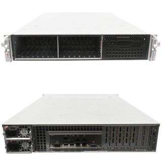 Supermicro CSE-213 2U Rack Server Mainboard X9DR3-LN4F+ Rev 1.20A SAS213A 2x Kühler 2x Netzteil