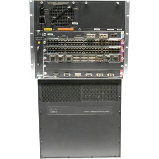 Cisco WS-C4506-E Switch Chassis 10U 2x WS-X4648-RJ45V+E WS-X4418-GB WS-X4306-GB WS-X45-Sup6L-E PWR-C45-1300ACV